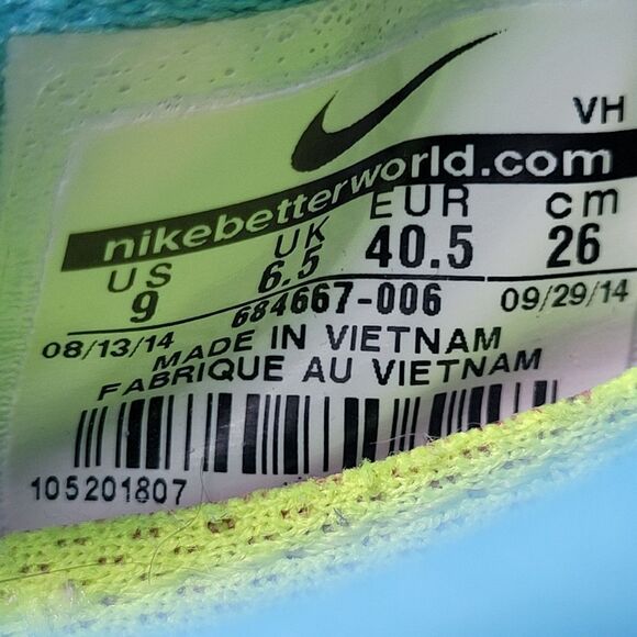 Nike Lite Run 2 Womens Running Shoes Sneakers Turquoise Gray Size 9 - Picture 11 of 11